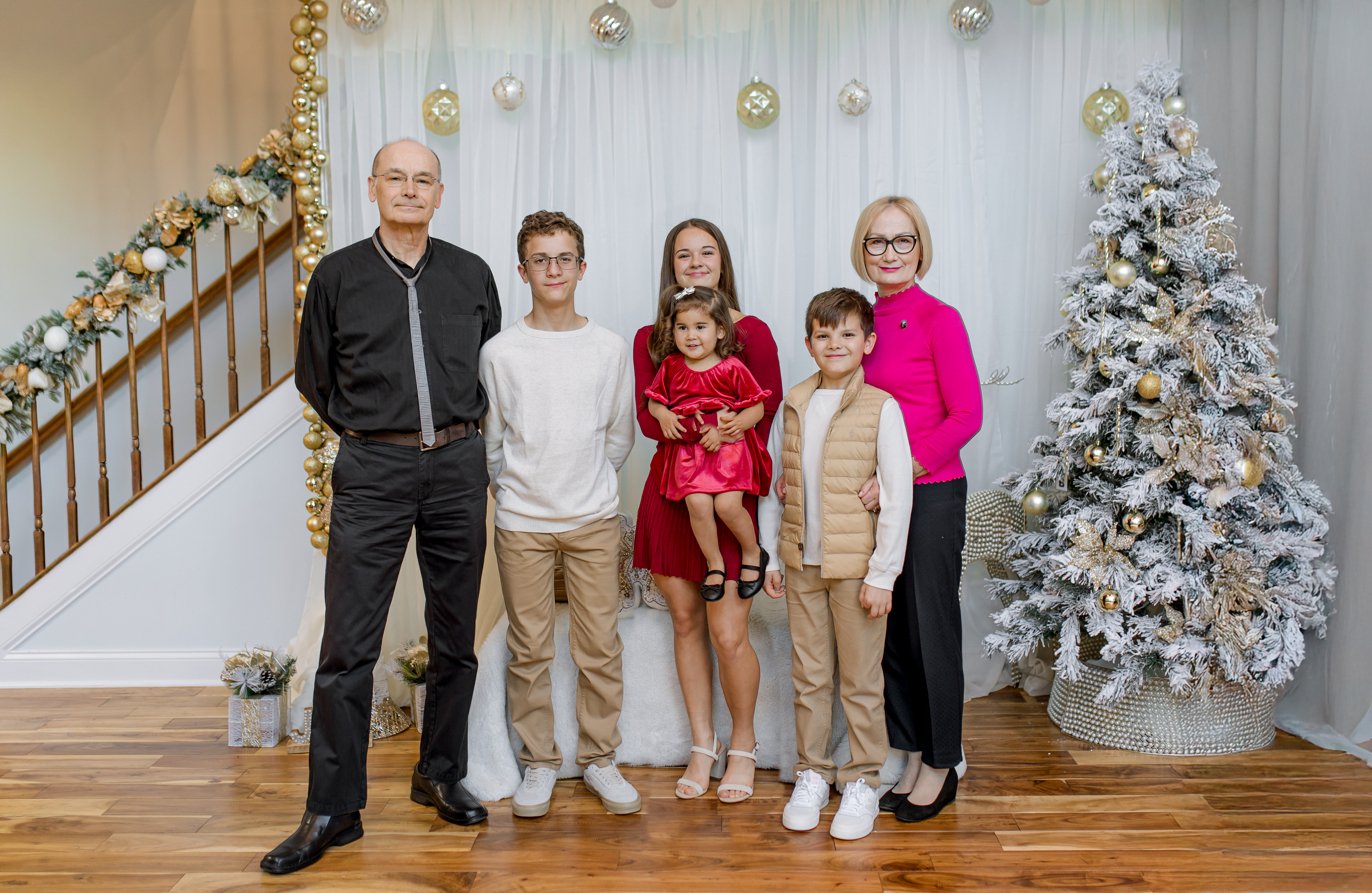 Mieszko Gorski in a Christmas family photo