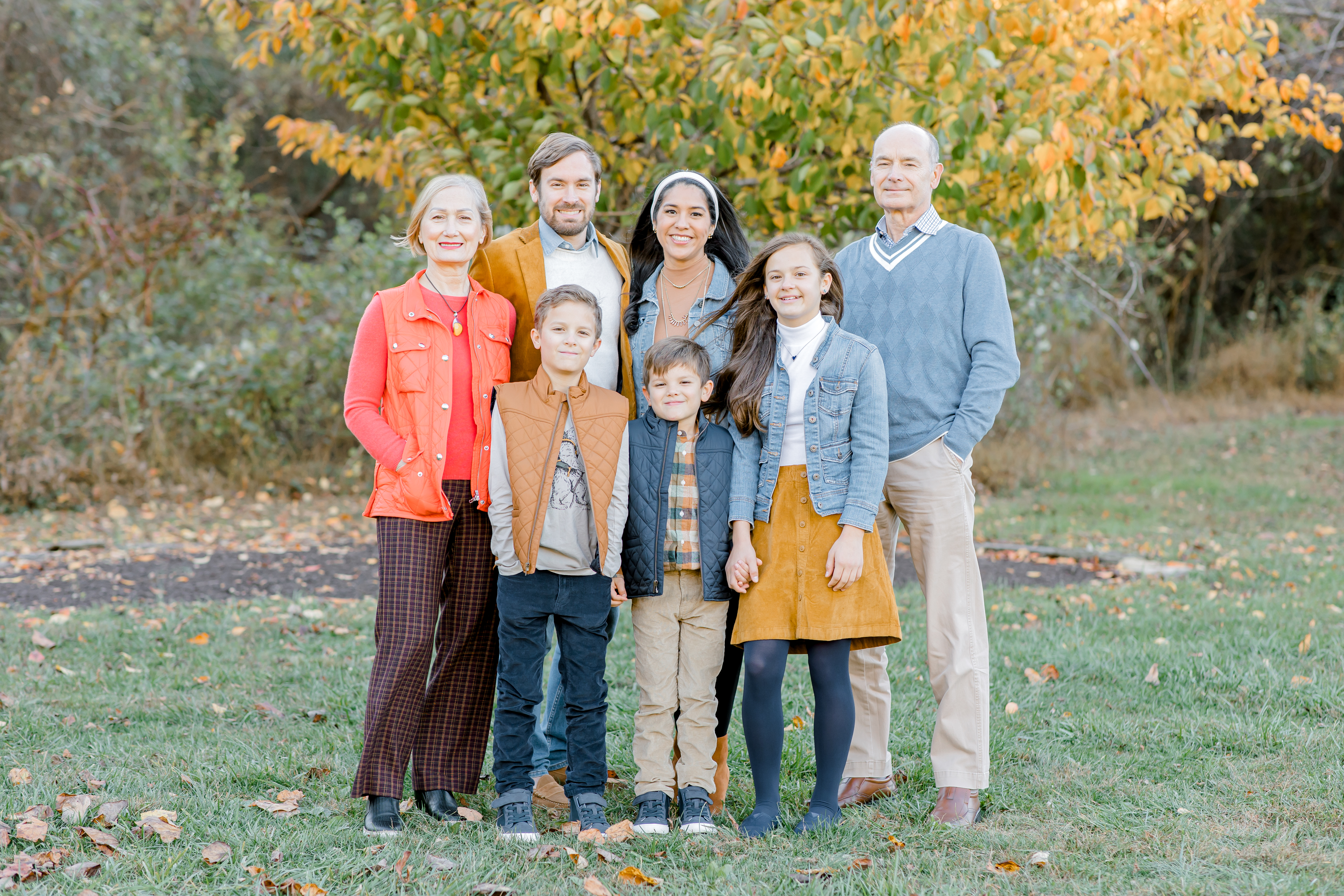 Mieszko Gorski with his family in an autumn portrait