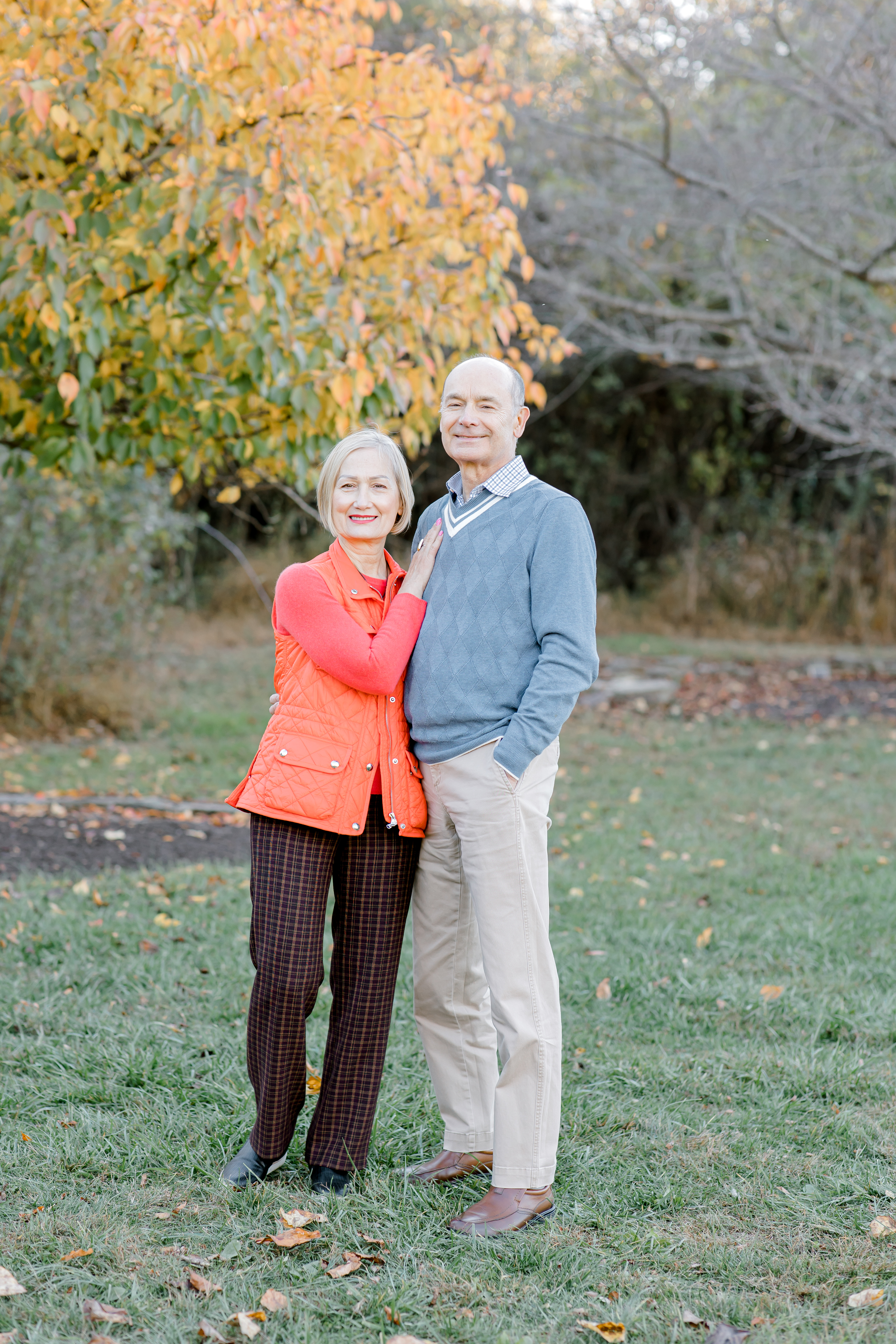 Mieszko Gorski with his wife in an autumn portrait