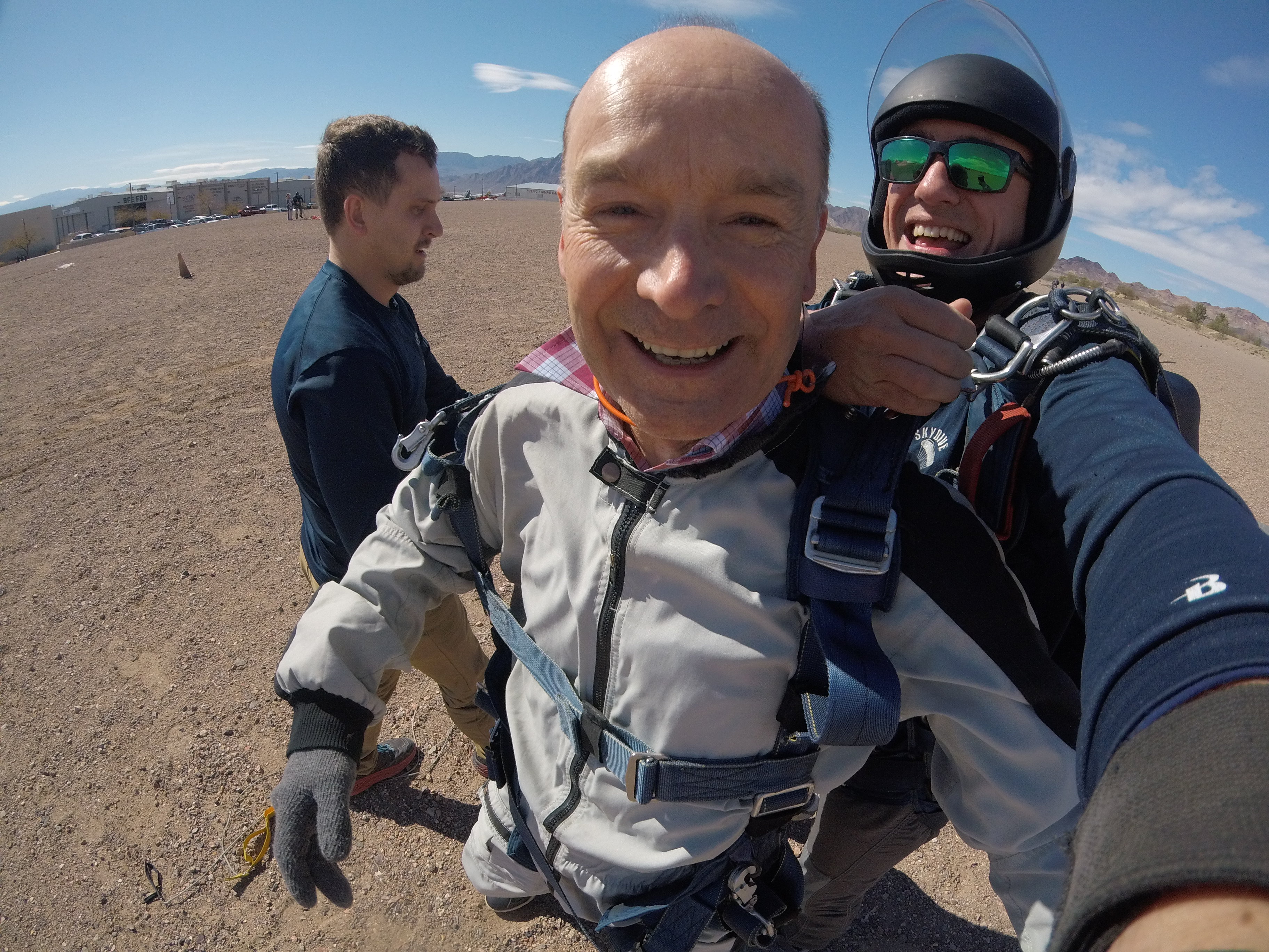 Mieszko Gorski smiling before a skydiving experience